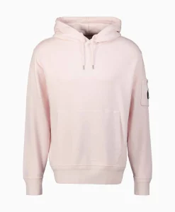 Cp Company Hoodie Cotton Diagonal Fleece Lens Rose