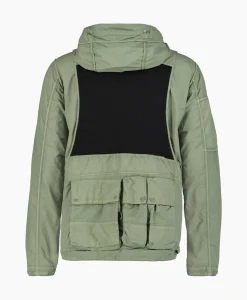Cp Company Jack Flatt Nylon Reversible Hooded Groen