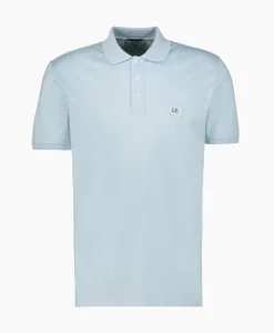 Cp Company Polo Mercerized Jersey Licht Blauw