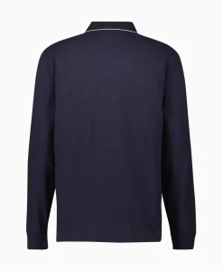 Cp Company Polo Stretch Piquet Regular Long Sleeve Donker Blauw