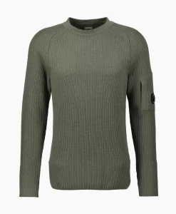 Cp Company Pullover Sea Island Ribbed Knit Groen