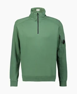 Cp Company Sweater Light Fleece Zipped Groen