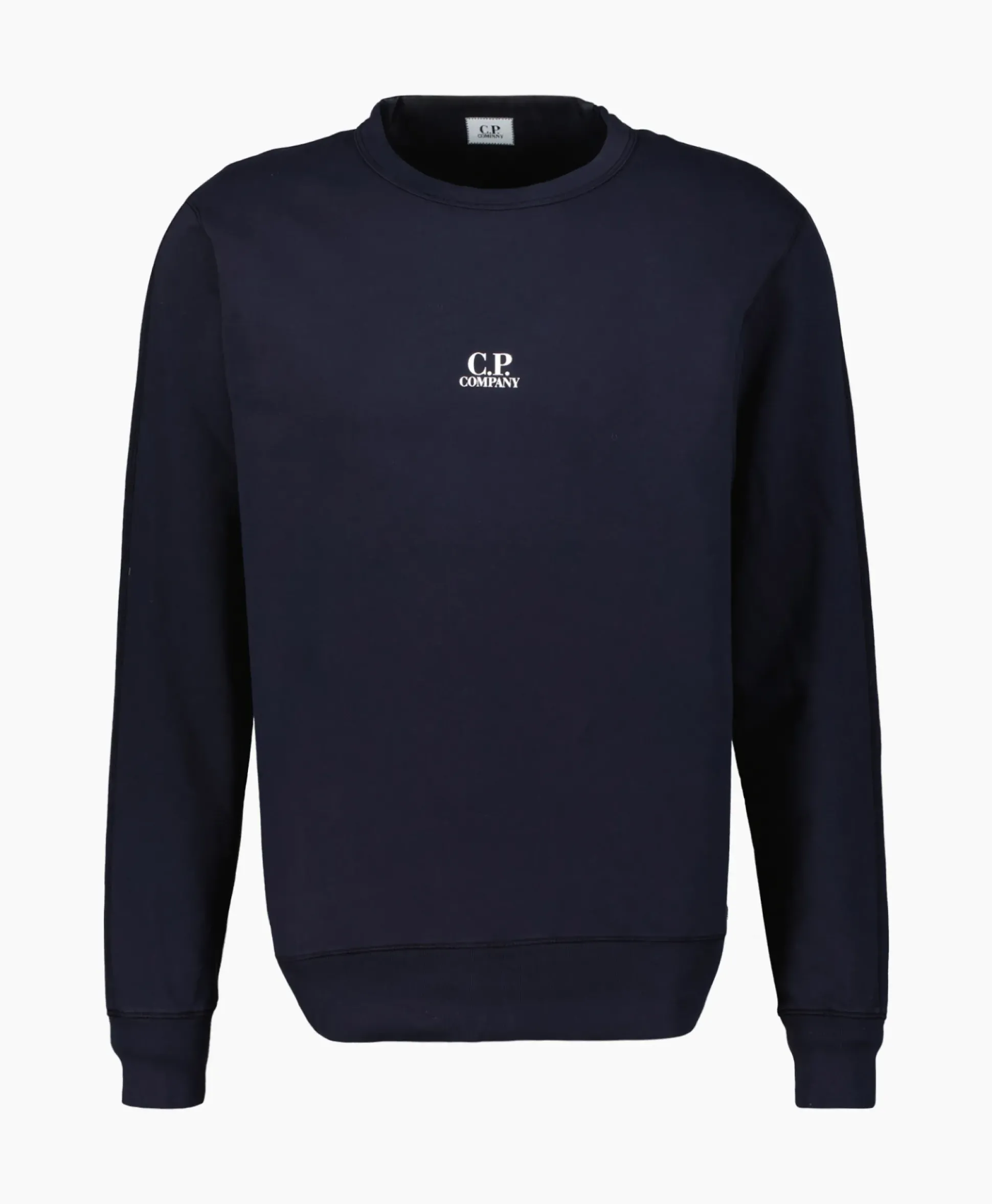 Cp Company Sweater Light Fleece Logo Donker Blauw