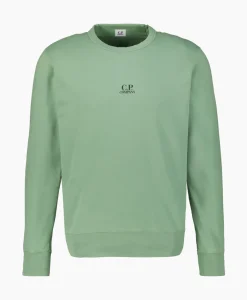 Cp Company Sweater Light Fleece Logo Groen