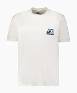 Cp Company T-Shirt Korte Mouw Jersey Artisanal British Sailor Wit