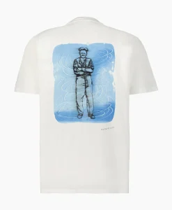 Cp Company T-Shirt Korte Mouw Jersey Artisanal British Sailor Wit