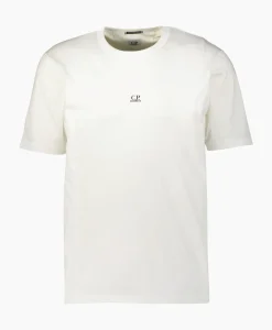 Cp Company T-Shirt Mercerized Jersey Logo Wit