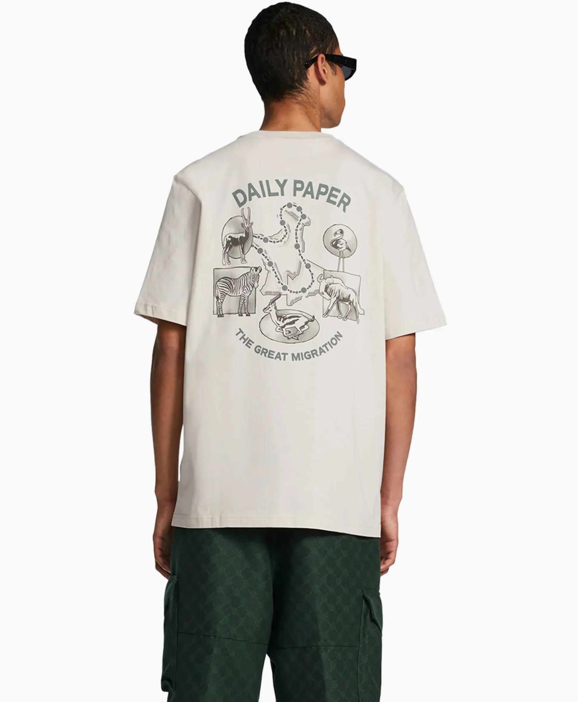 Daily Paper T-Shirt Korte Mouw Migration Ecru
