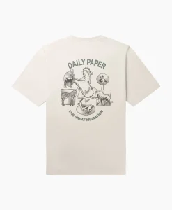 Daily Paper T-Shirt Korte Mouw Migration Ecru
