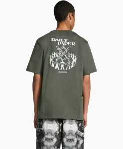 Daily Paper T-Shirt Korte Mouw Hand Donker Groen