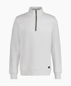 Denham Denham Logan Half Zip Sweat Ss Beige
