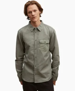Denham Overhemd Worker Reg Shirt Sfm Groen