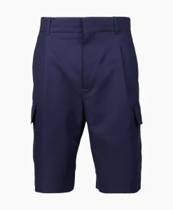 Drole De Monsieur Korte Broek Le Short Cargo Laine Donker Blauw