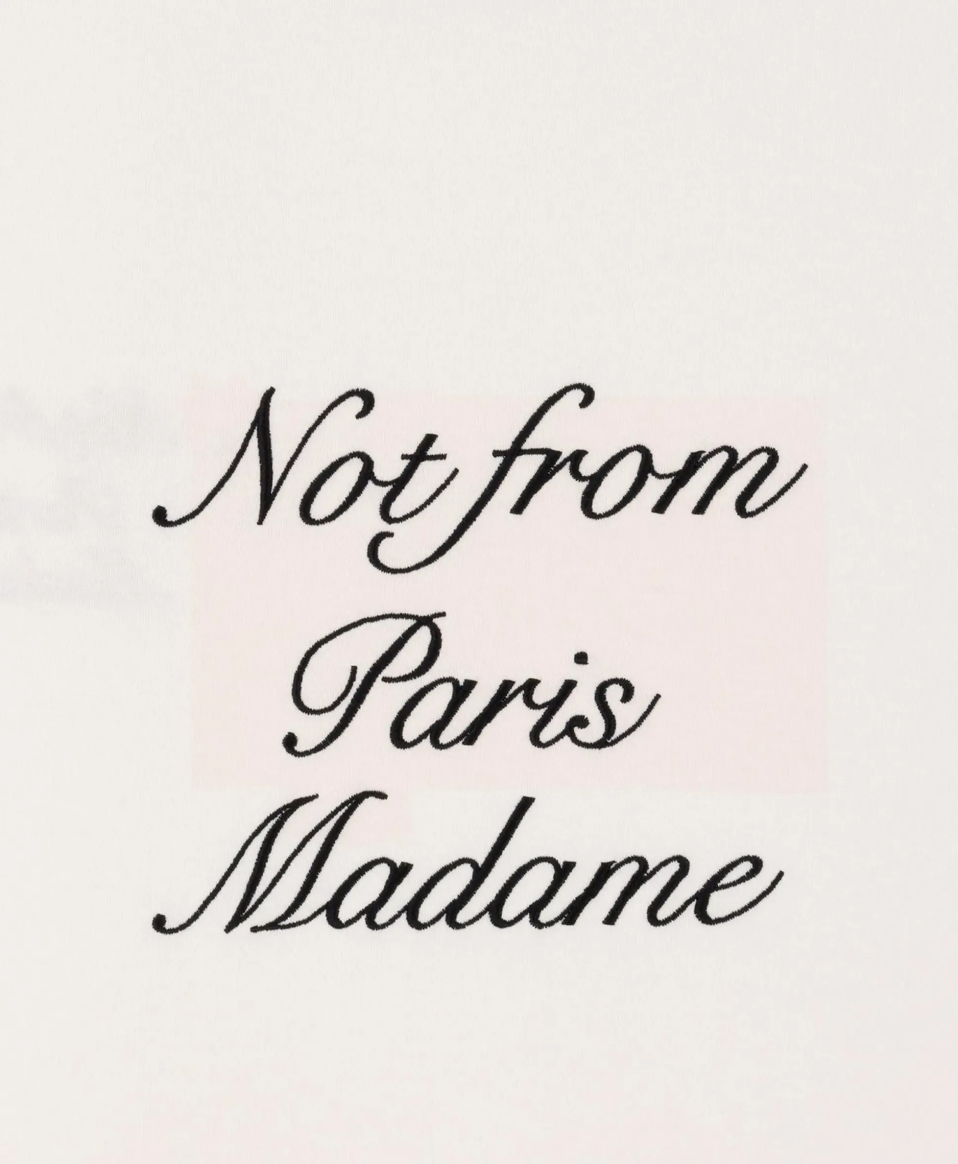 Drole De Monsieur Le T-Shirt Sloga Cursive Off White