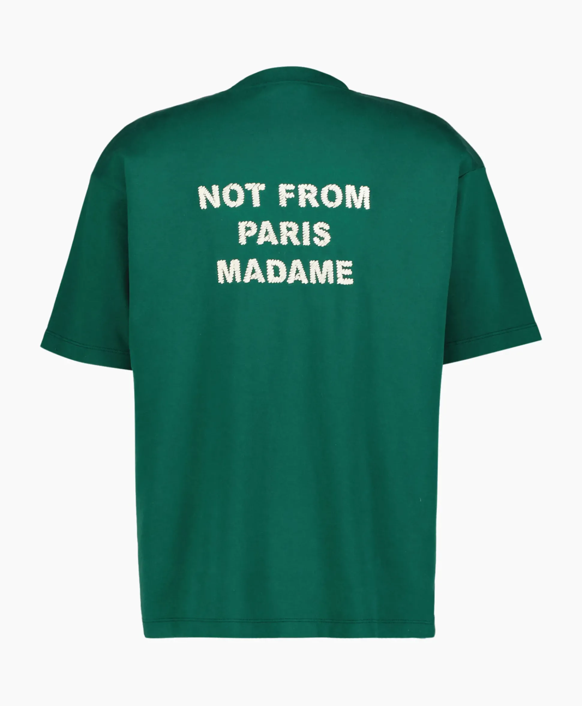 Drole De Monsieur Le T-Shirt Slogan Donker Groen
