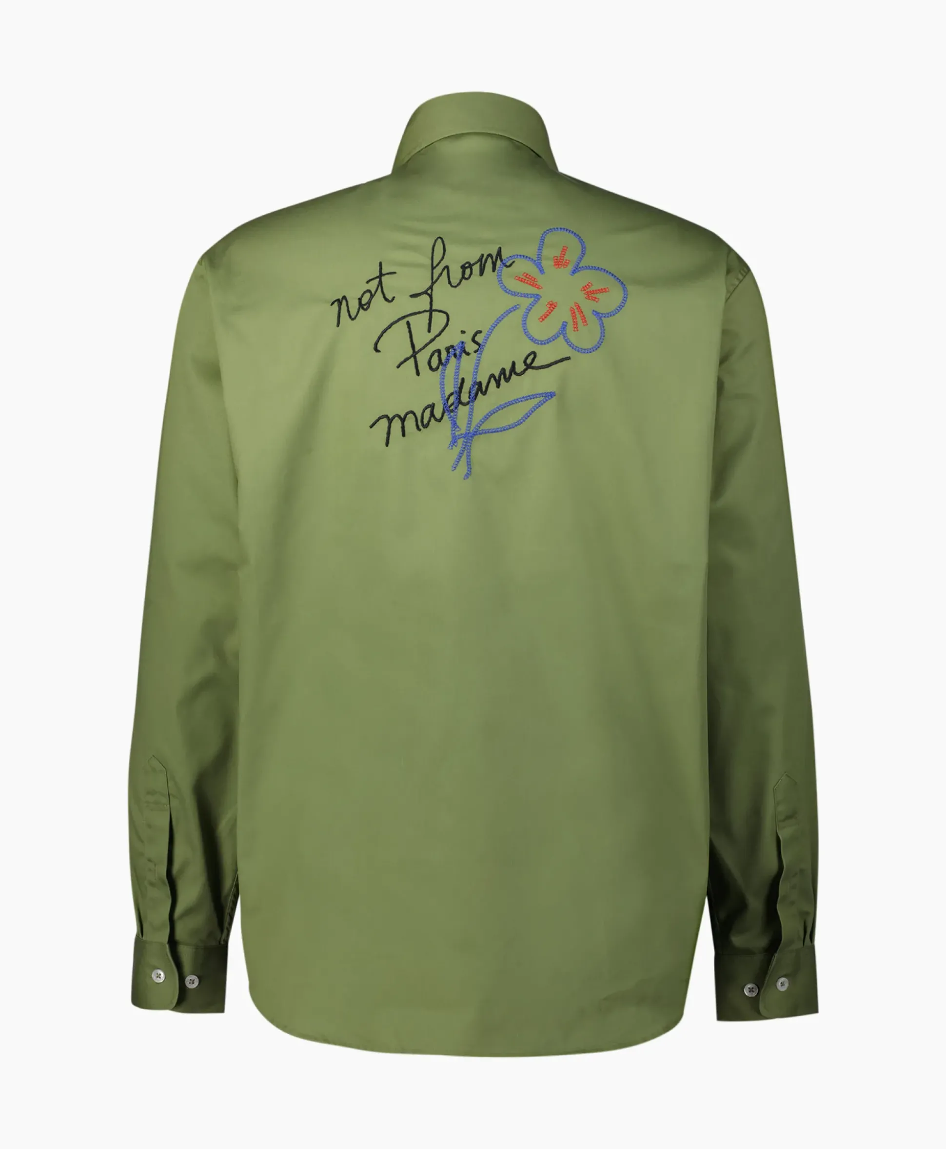 Drole De Monsieur Overhemd La Chemise Slogan Esquisse Khaki