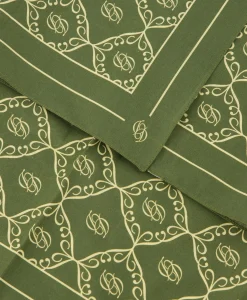 Drole De Monsieur Sjaal La Foulard Monogramme Khaki