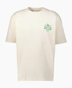 Drole De Monsieur T-Shirt Korte Mouw Blason Off White
