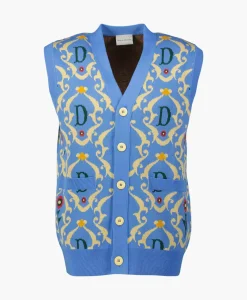 Drole De Monsieur Vest La Sans Manches Ornements Blauw