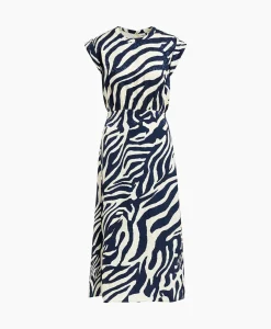 Essentiel Antwerp Midi Jurk Fayola Blauw