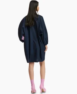 Essentiel Antwerp Mini Jurk Frilled Blauw
