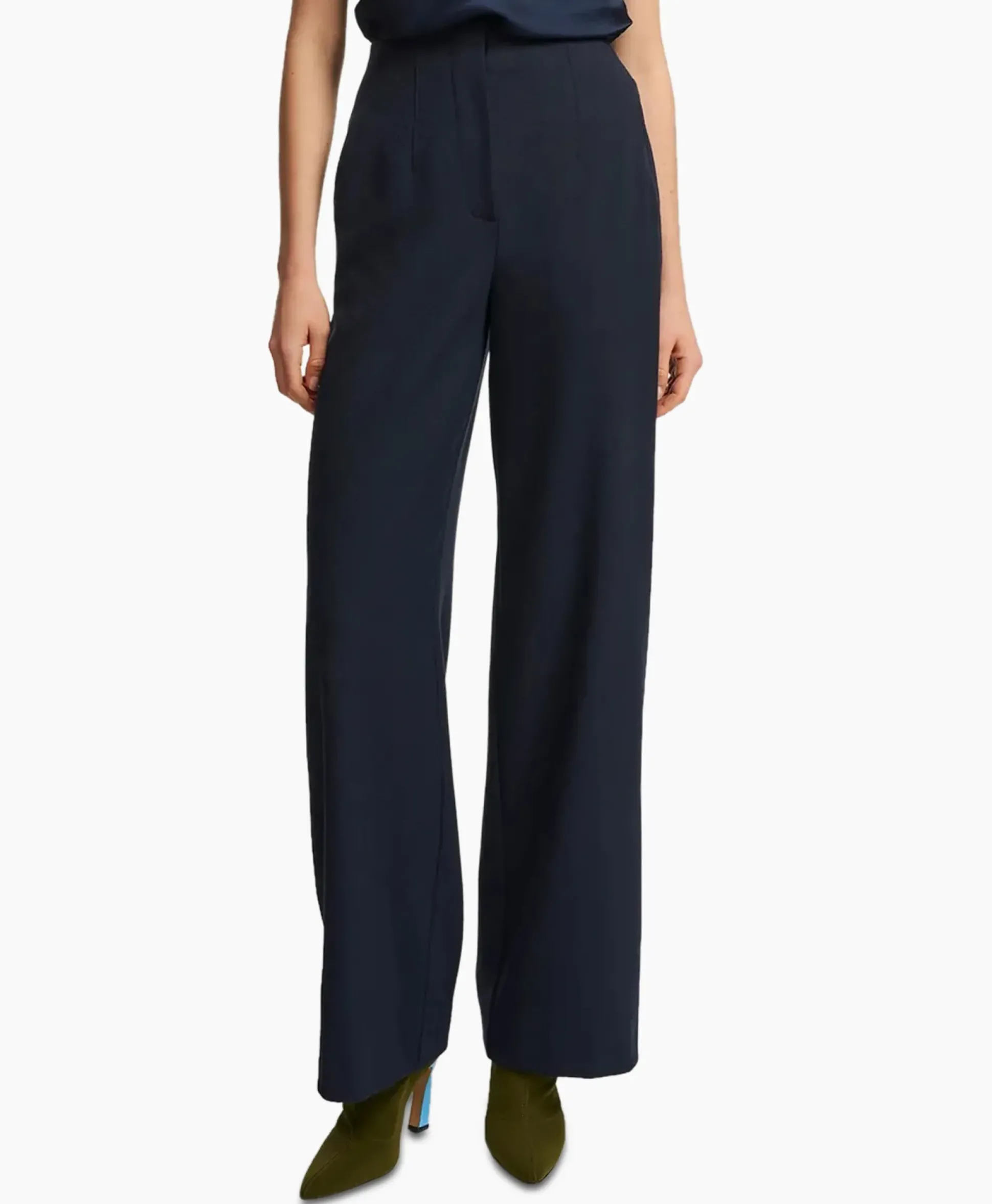Essentiel Antwerp Pantalon Fermission Blauw