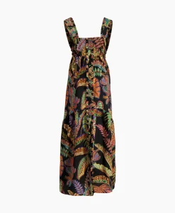Farm Rio Maxi Jurk Cool Foliage Black Sleeveless Zwart