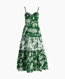 Farm Rio Midi Jurk Forest Soul Mix Groen