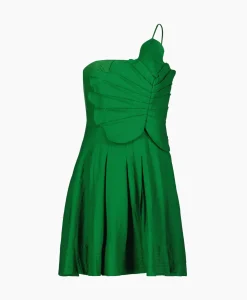 Farm Rio Mini Jurk Green One Shoulder Lea Groen