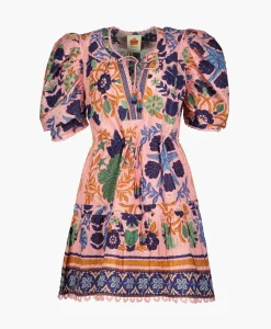 Farm Rio Mini Jurk Seashell Tapestry Pink Rose