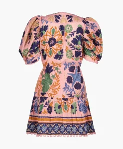 Farm Rio Mini Jurk Seashell Tapestry Pink Rose