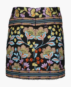 Farm Rio Minirok Flowery Black Zwart