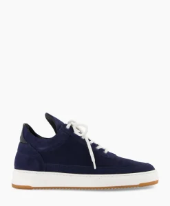 Filling Pieces Sneaker Low Top Suede Donker Blauw