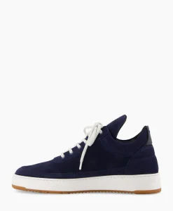 Filling Pieces Sneaker Low Top Suede Donker Blauw