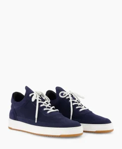 Filling Pieces Sneaker Low Top Suede Donker Blauw