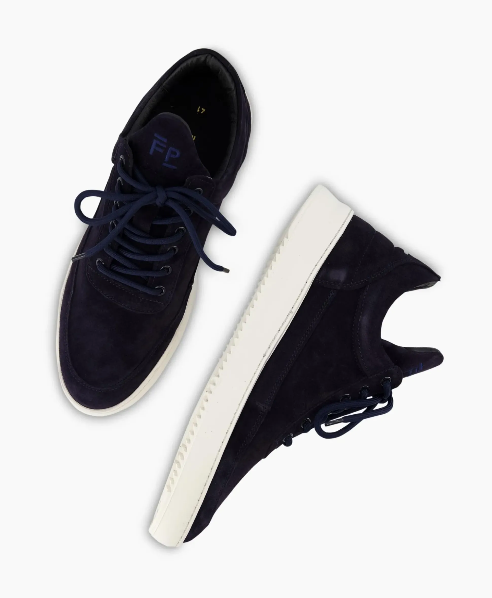 Filling Pieces Sneaker Low Top Suede Navy Donker Blauw