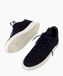 Filling Pieces Sneaker Low Top Suede Navy Donker Blauw