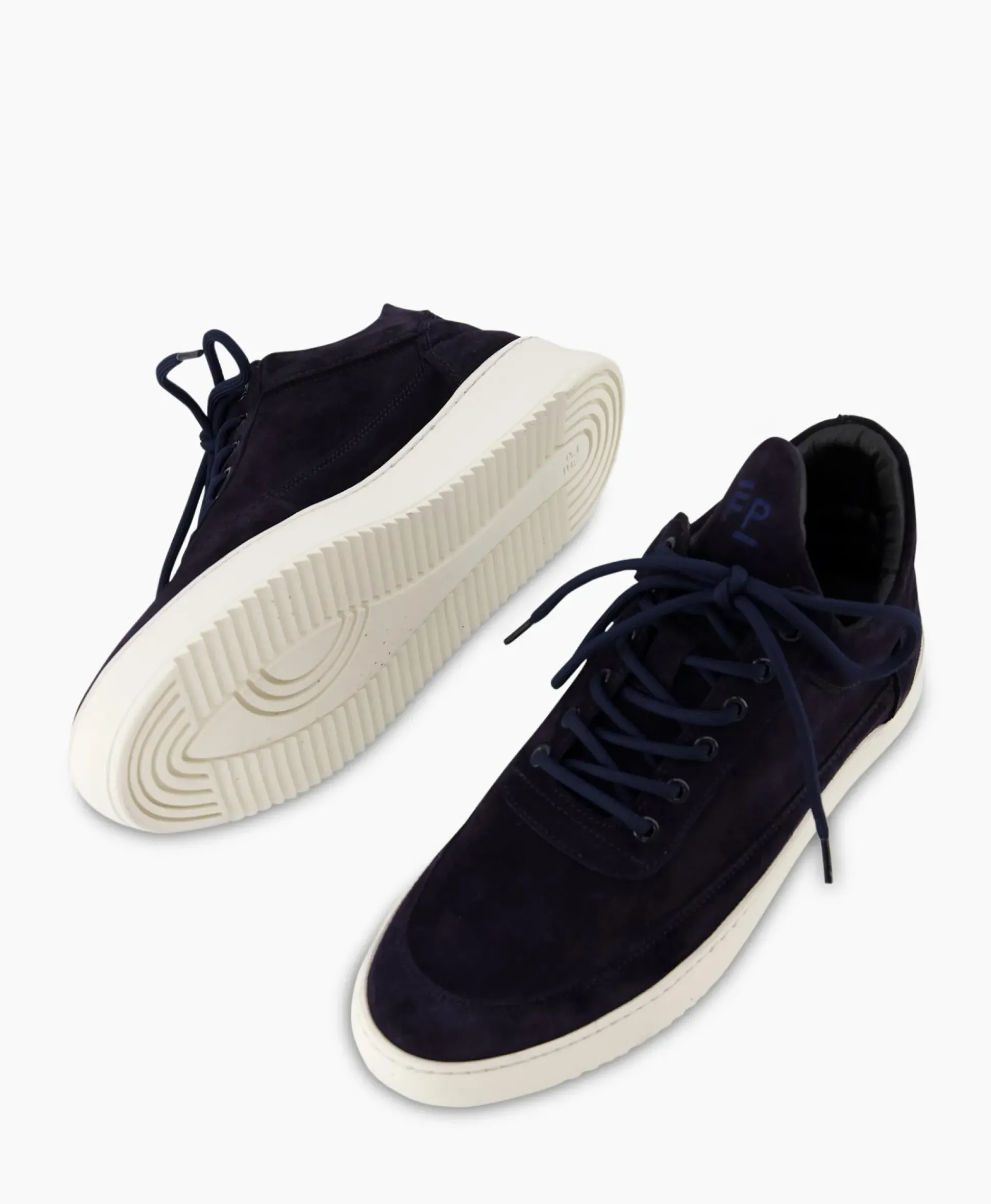 Filling Pieces Sneaker Low Top Suede Navy Donker Blauw