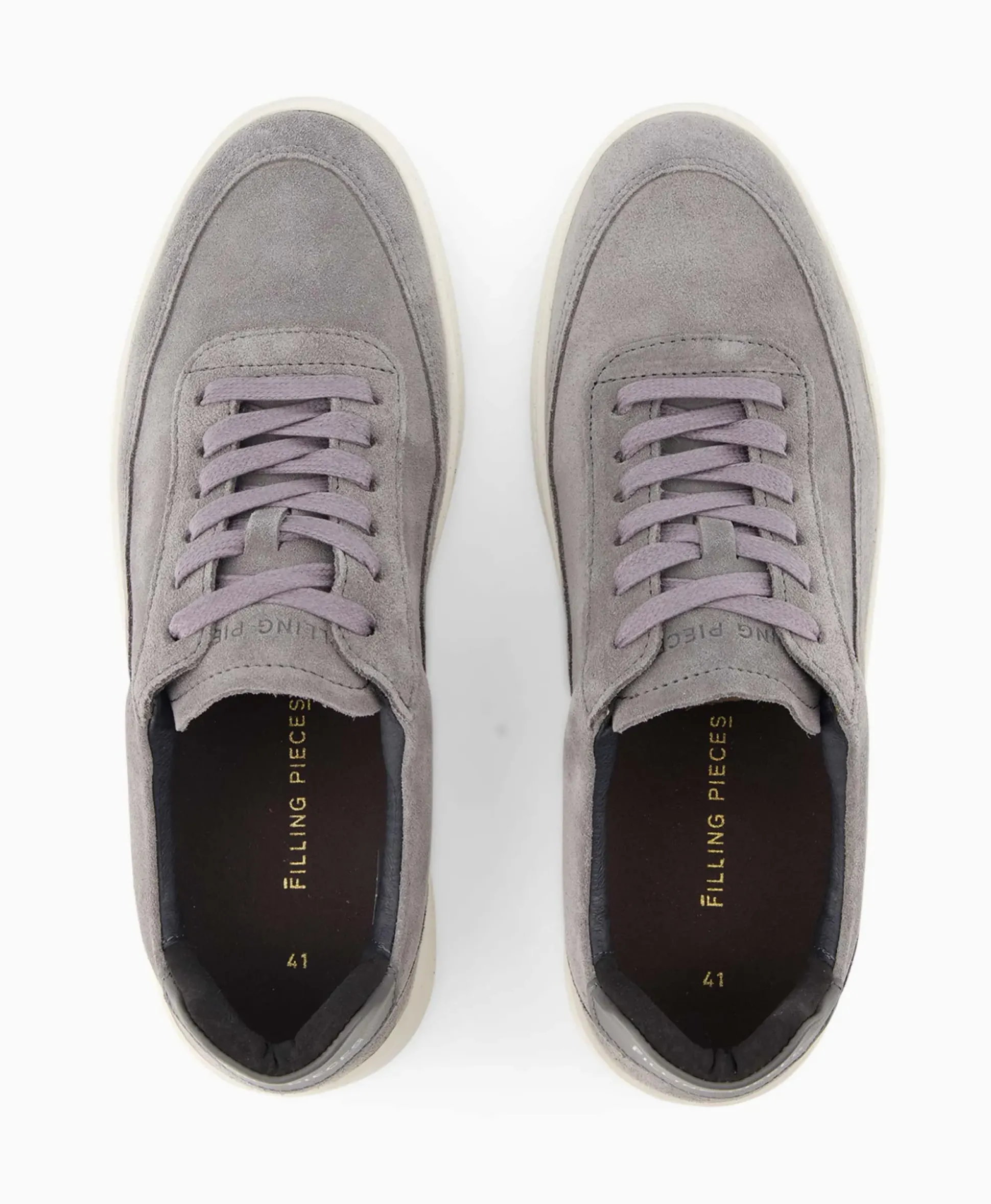 Filling Pieces Sneaker Mondo Suede Organic Grijs