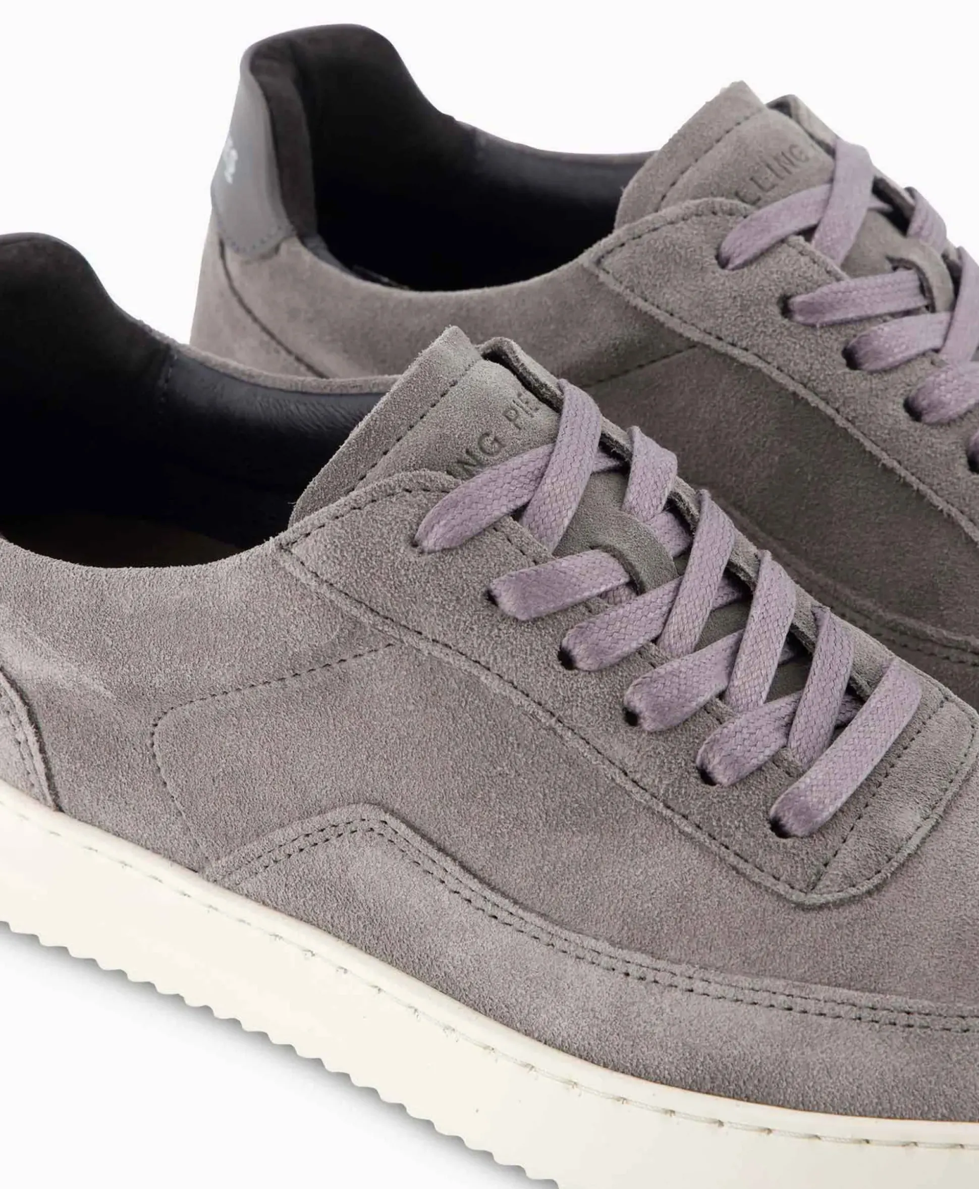Filling Pieces Sneaker Mondo Suede Organic Grijs