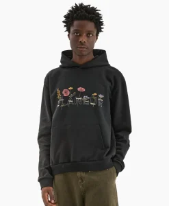 Flaneur Hoodie Botanical Zwart