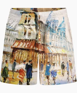 Flaneur Korte Broek Short Somewhere In Europe Wit Dessin