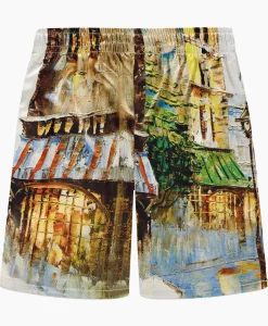 Flaneur Korte Broek Short Somewhere In Europe Wit Dessin