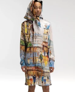 Flaneur Korte Broek Short Somewhere In Europe Wit Dessin