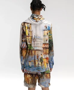 Flaneur Korte Broek Short Somewhere In Europe Wit Dessin