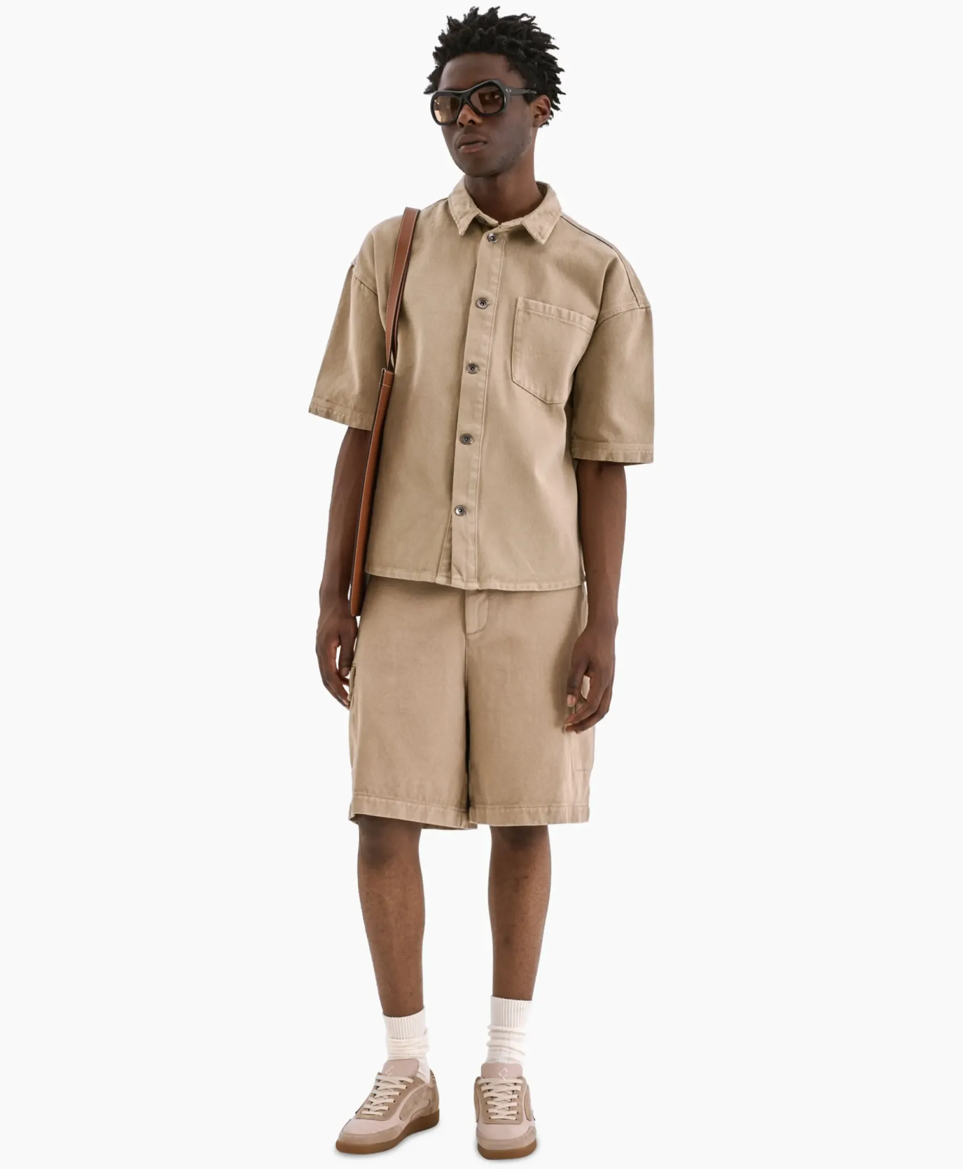 Flaneur Overshirt Denim Beige