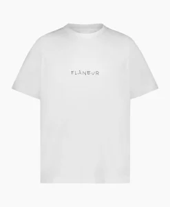 Flaneur T-Shirt Korte Mouw Scribble Wit