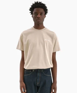 Flaneur T-Shirt Korte Mouw Signature Beige
