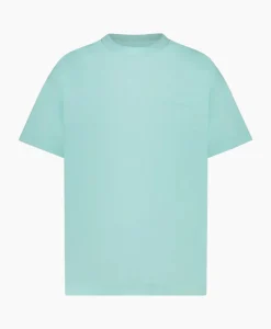 Flaneur T-Shirt Korte Mouw Tonal Logo Blauw