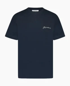 Flaneur T-Shirt Korte Mouw Signature Donker Blauw